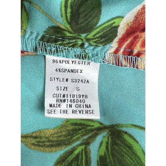 Signatures Ruffle Front Flounce Mini Dress Size S Rose Print Back Zip Ruffle Hem - Picture 10 of 16